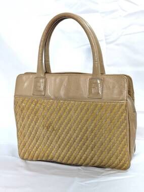 Fendi handbag iconic FF logo perforated leather Brown